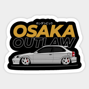 honda civic osaka outlaw Sticker